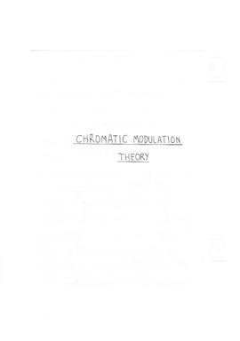 สมุดจดวิชา Chromatic Modulation Theory