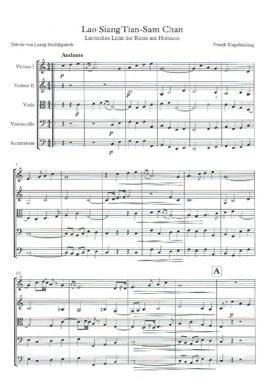 โน้ตเพลง ลาวเสี่ยงเทียน (3 ชั้น) (ฉบับพิมพ์ด้วยโปรแกรมคอมพิวเตอร์)